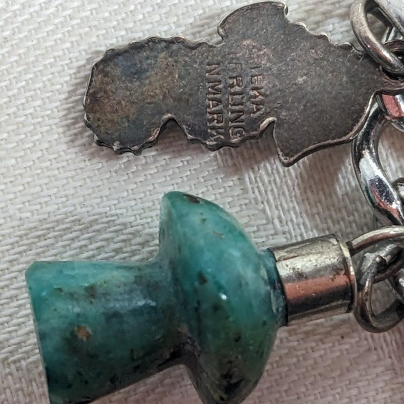 Sterling Silver New Link Eclectic Swiss Charm Bracelets With Seven VintageCharms - Picture 6 of 12